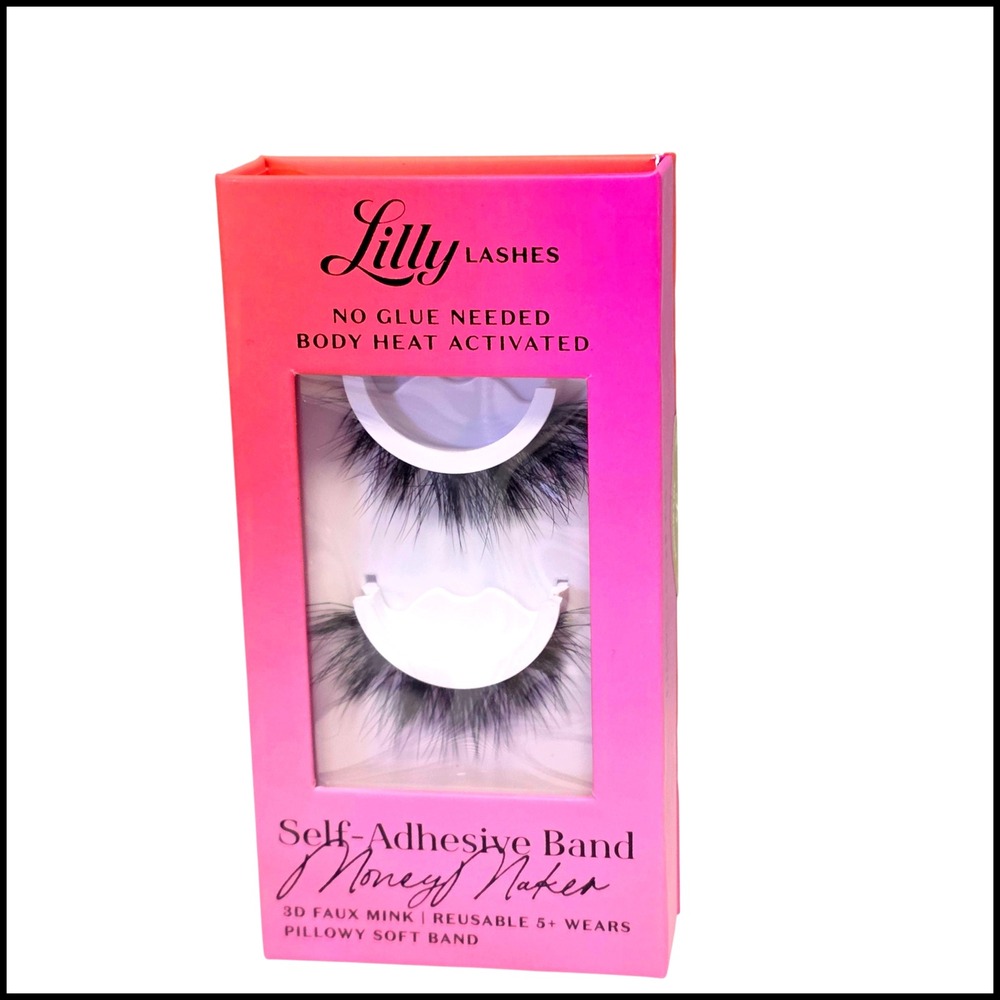 Lilly Lashes Money Maker Self Adhesive Band Faux‎ Mink Reusable 3D New Sealed
